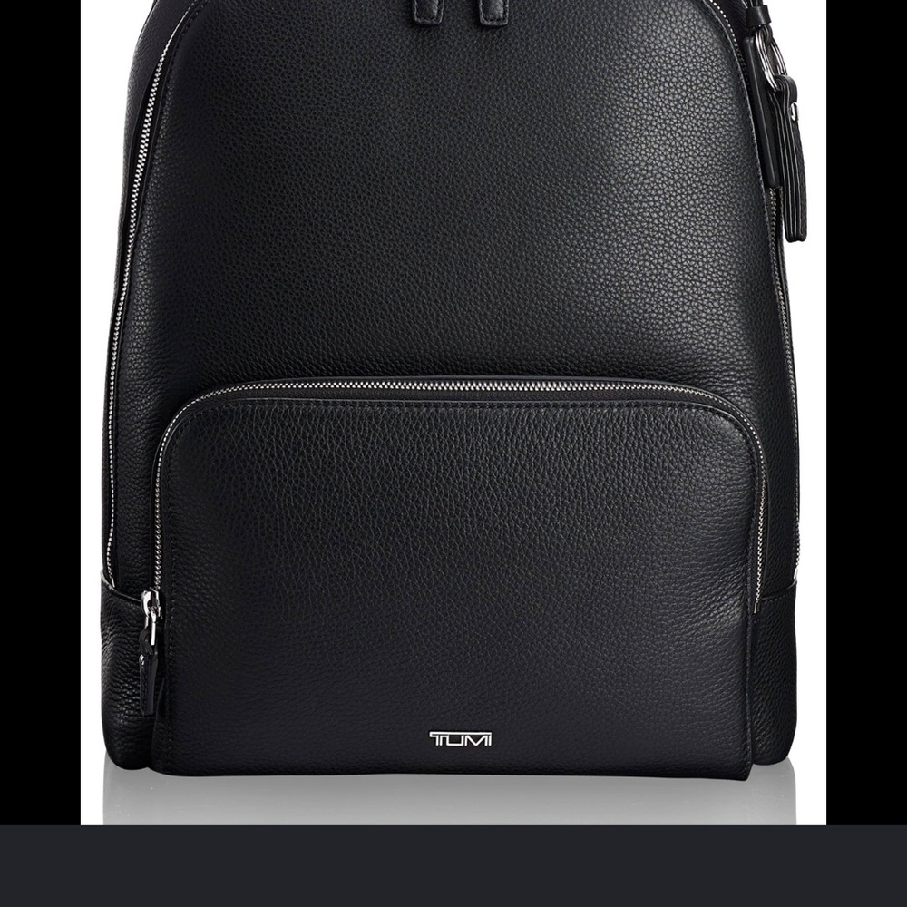 TUMI $545 Stanton Gail black leather backpack